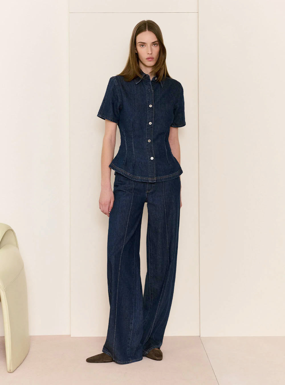 DL 1961 Hepburn Wide Leg High Rise Jean