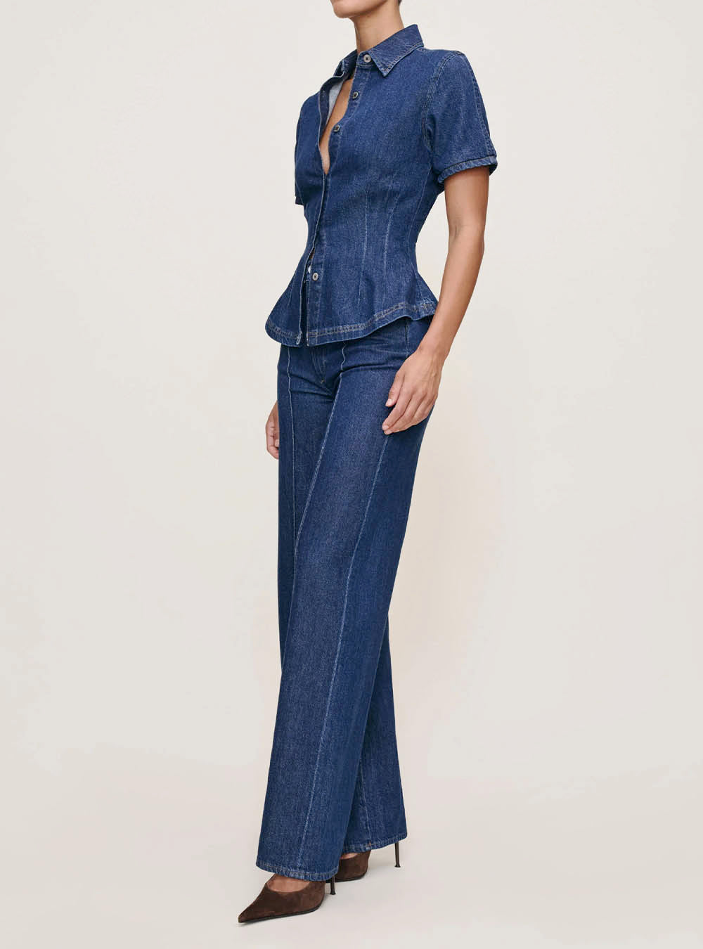 DL 1961 Hepburn Wide Leg High Rise Jean