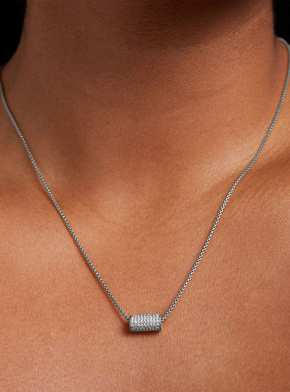 Dean Davidson Petit Pavé Mini Tube Necklace
