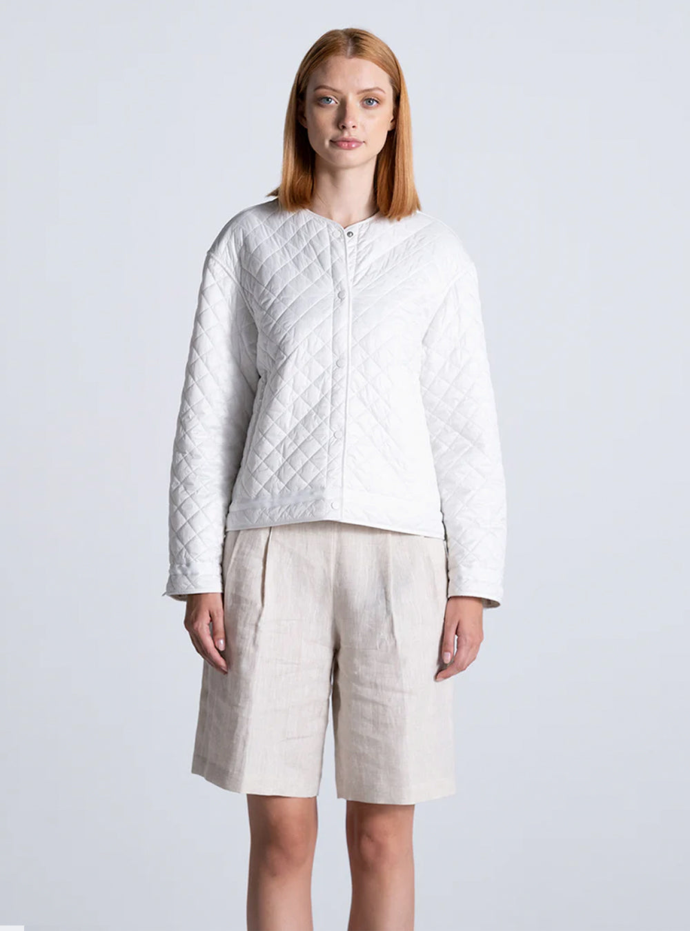 Duno Ginger Reversible Quilted Jacket - White