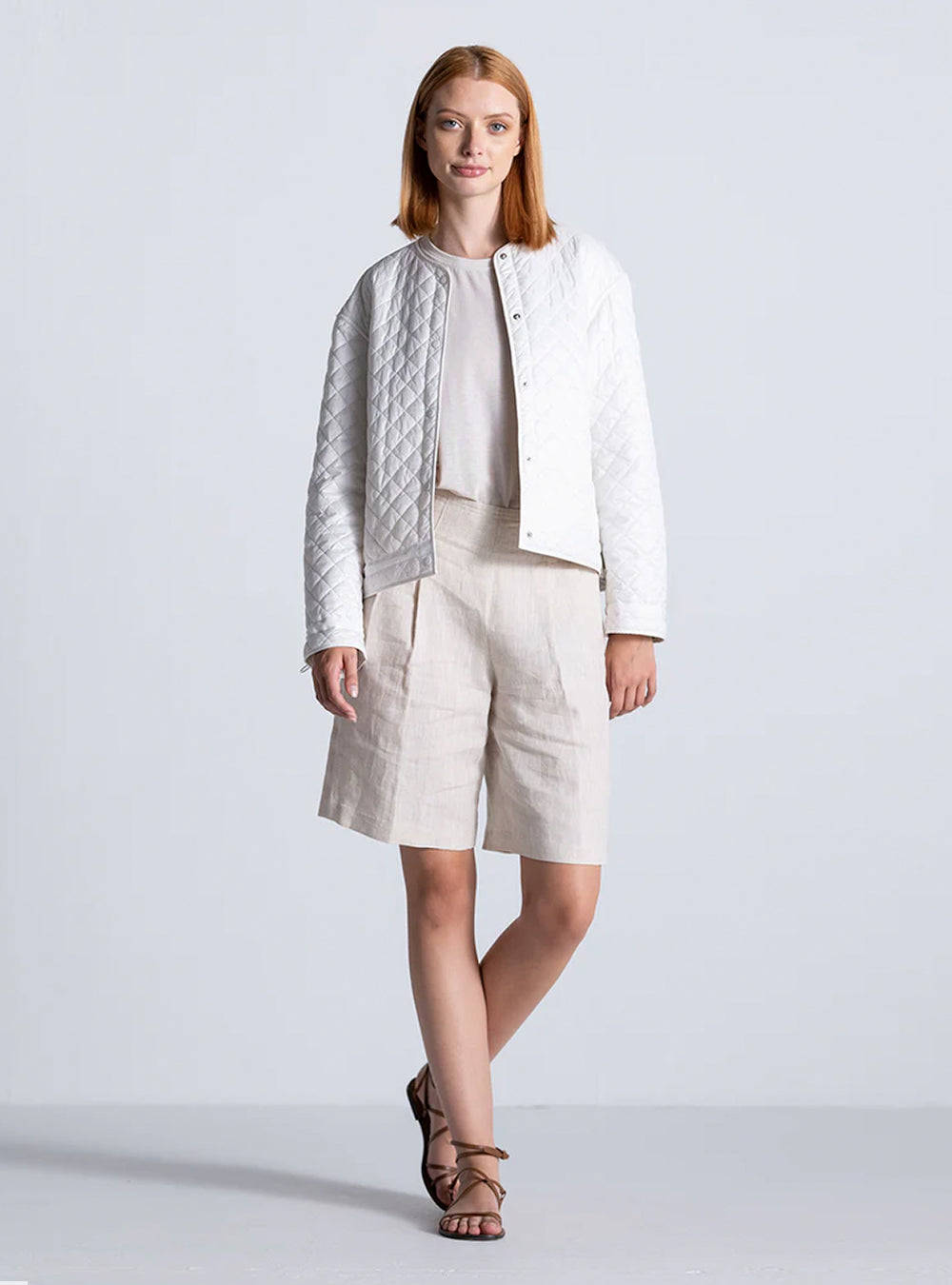 Duno Ginger Reversible Quilted Jacket - White