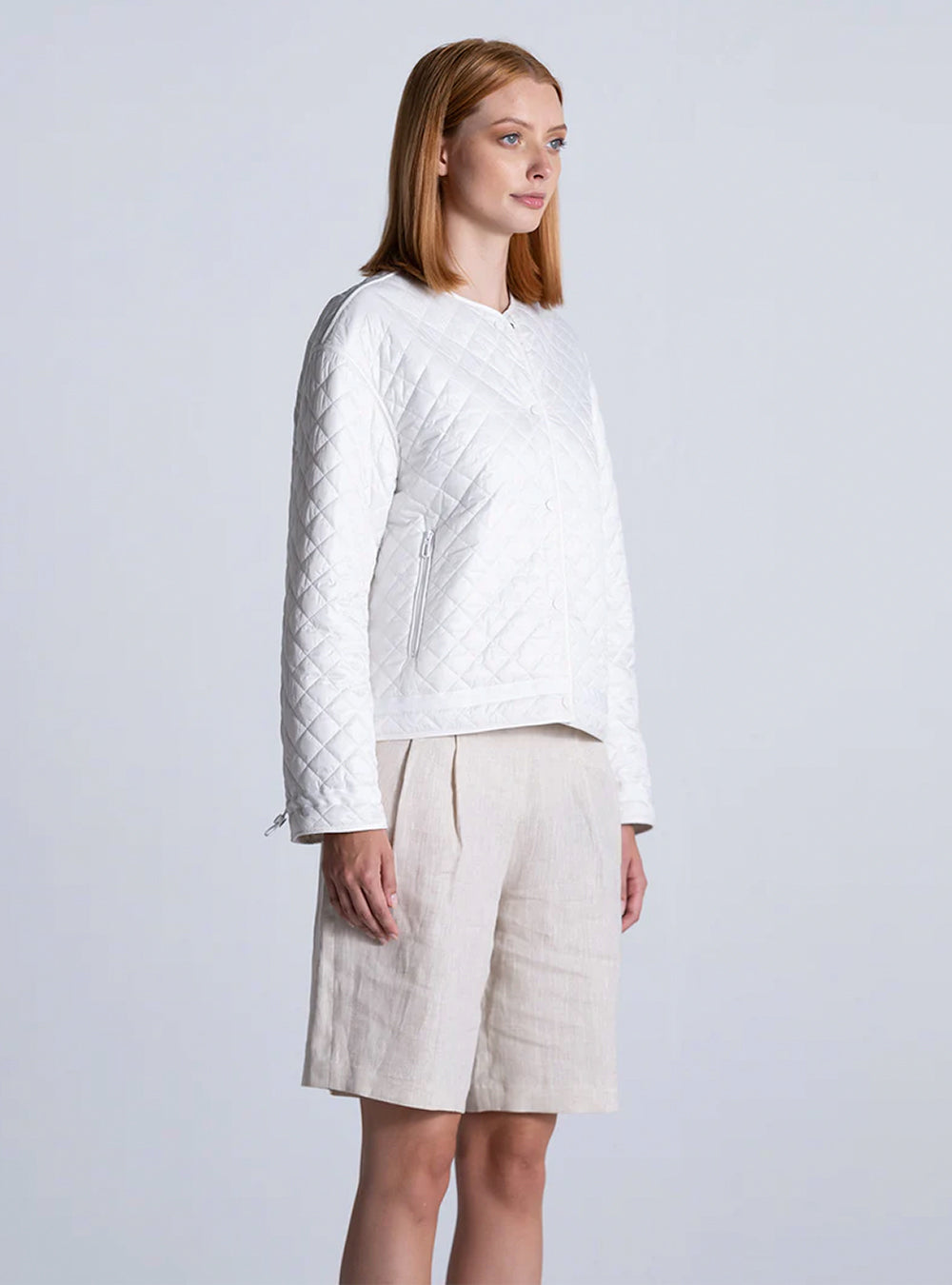 Duno Ginger Reversible Quilted Jacket - White