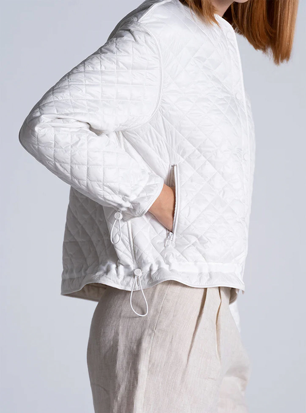 Duno Ginger Reversible Quilted Jacket - White