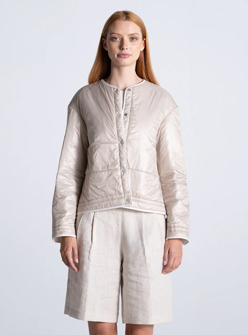 Duno Ginger Reversible Quilted Jacket - White