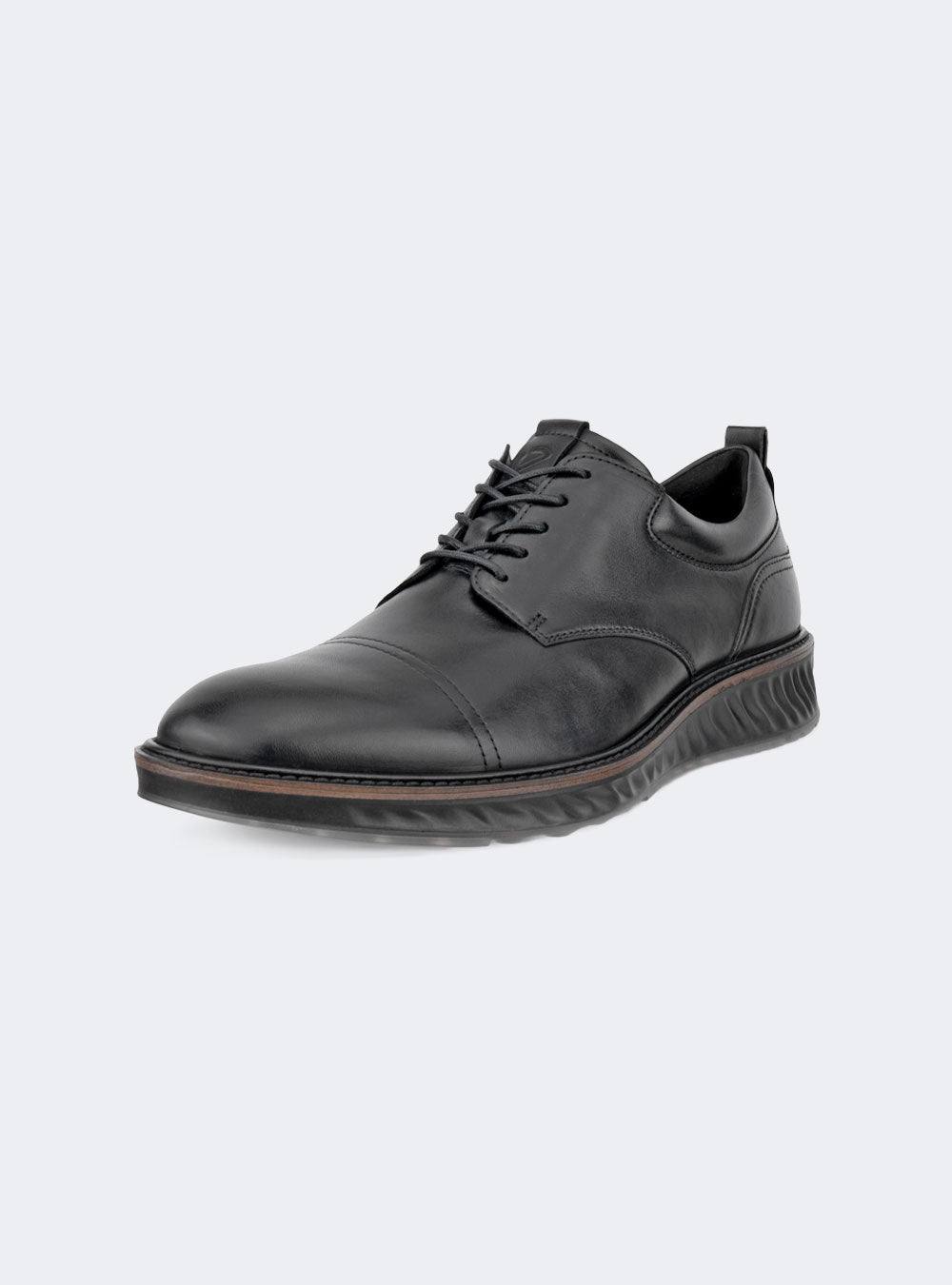 ECCO St.1 Hybrid Men's Leather Toe-Cap Derby Shoe - Black