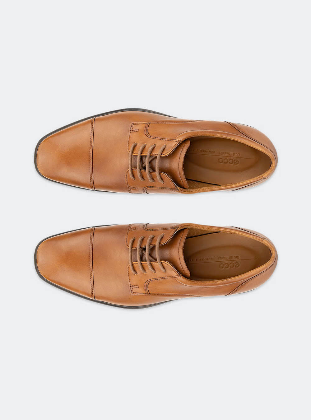 ECCO Metropole Milan Men's Toe-Cap Derby Shoe - Saddle