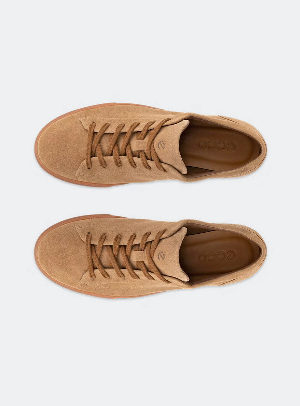 ECCO Soft 10 Men's Suede Sneaker - Camel