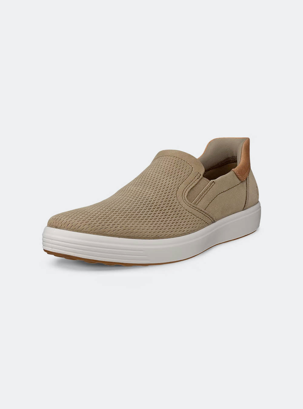 ECCO Soft 7 Men's Nubuck Slip-on - Nutmeg