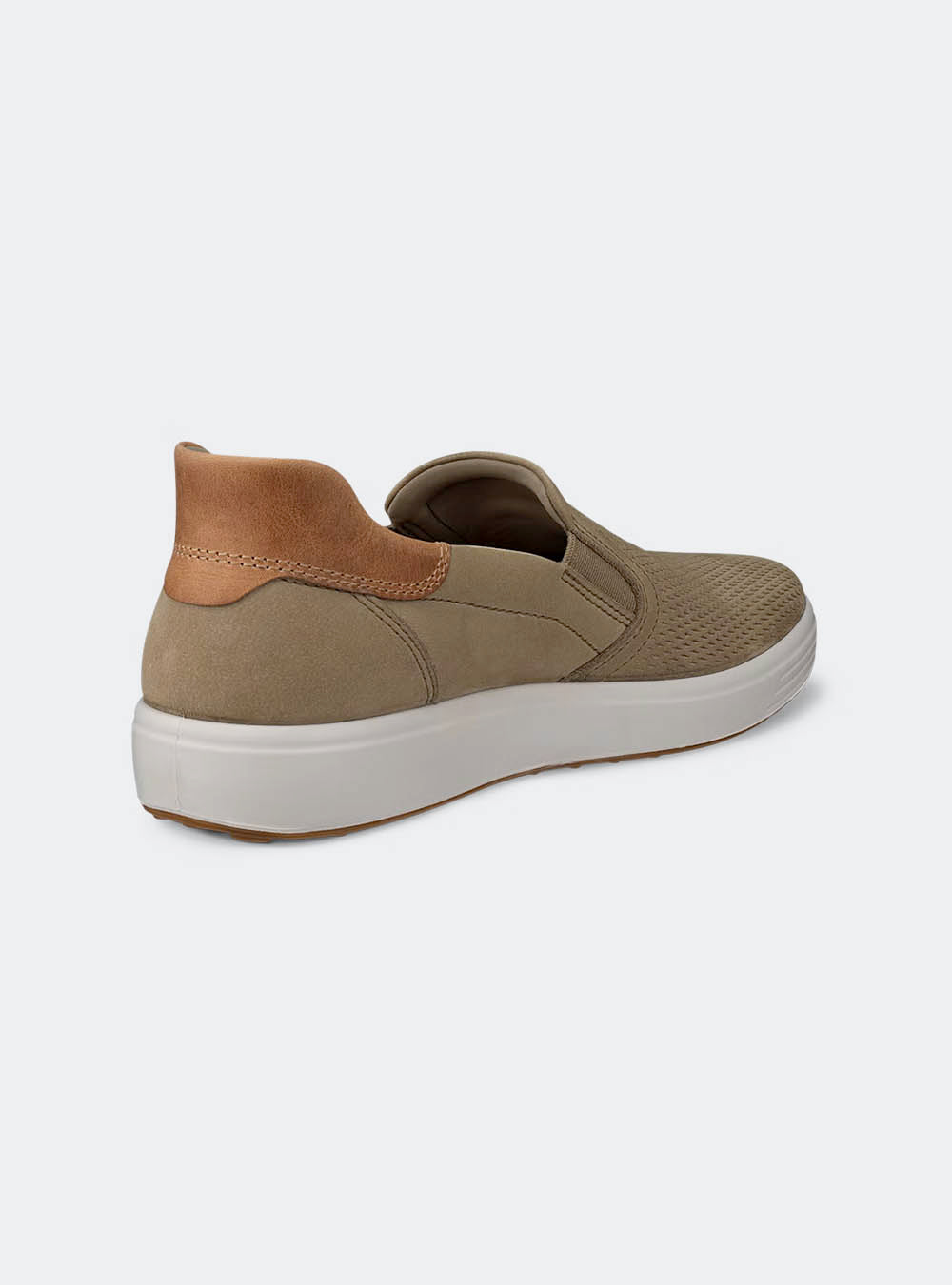 ECCO Soft 7 Men's Nubuck Slip-on - Nutmeg