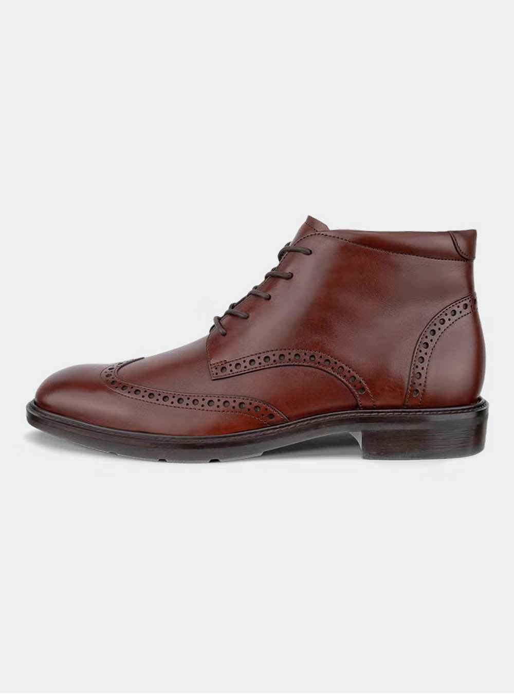 ECCO Metropole Prague Men's Leather Ankle Boot - Cognac