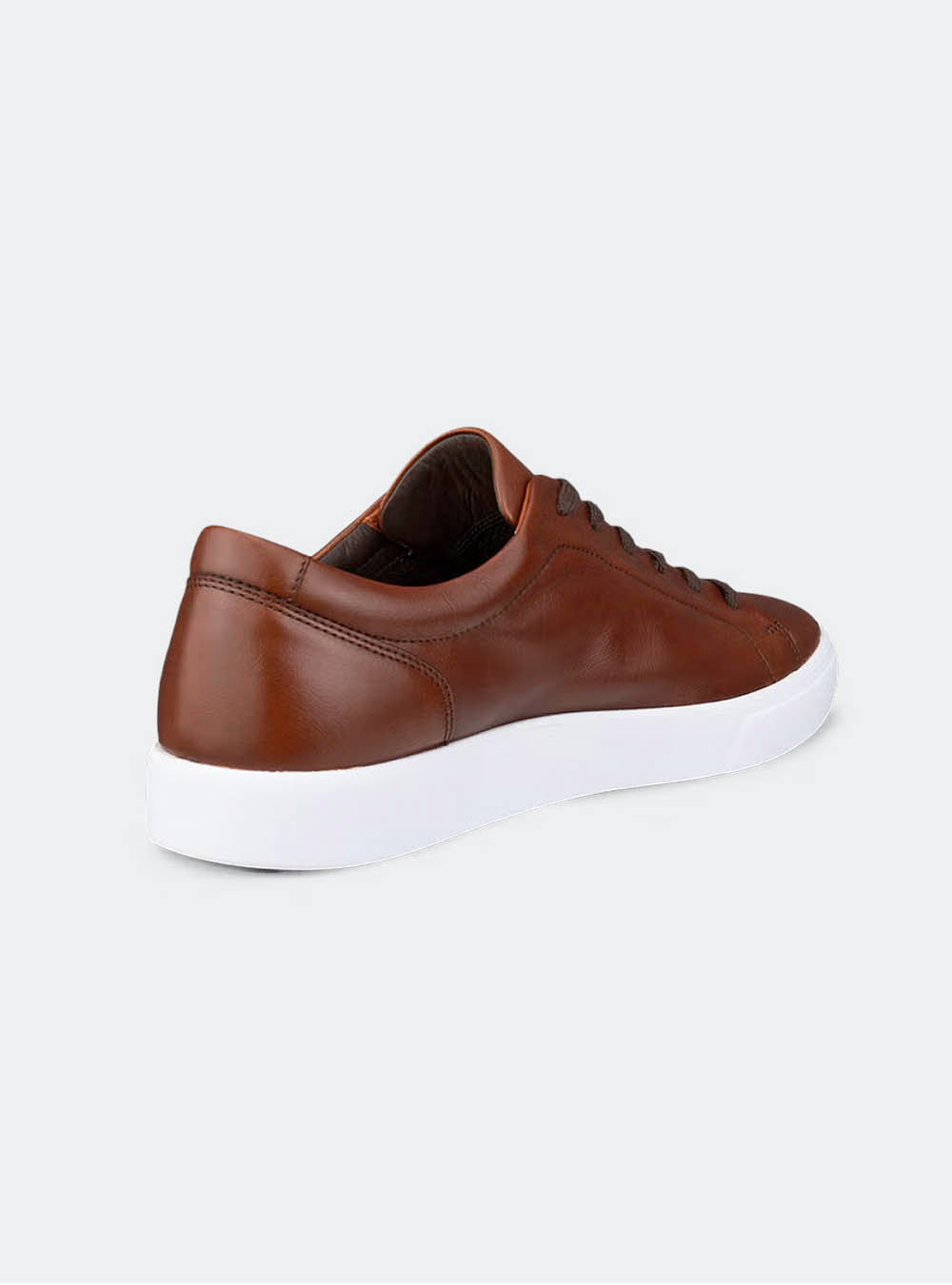 ECCO Soft 10 Men's Leather Sneaker - Cognac