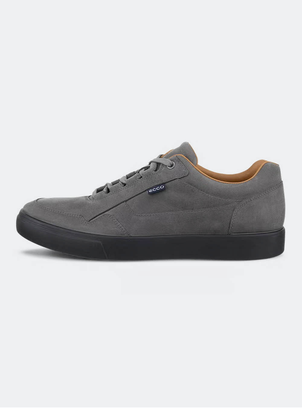 ECCO Soft 10 Men's Nubuck Sneaker - Steel