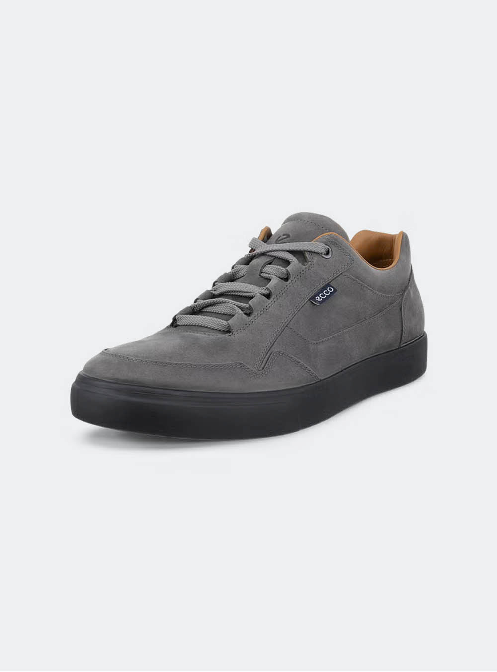 ECCO Soft 10 Men's Nubuck Sneaker - Steel