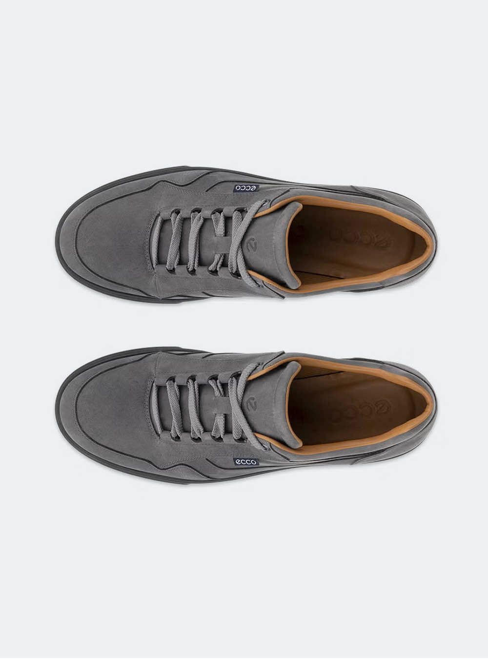 ECCO Soft 10 Men's Nubuck Sneaker - Steel