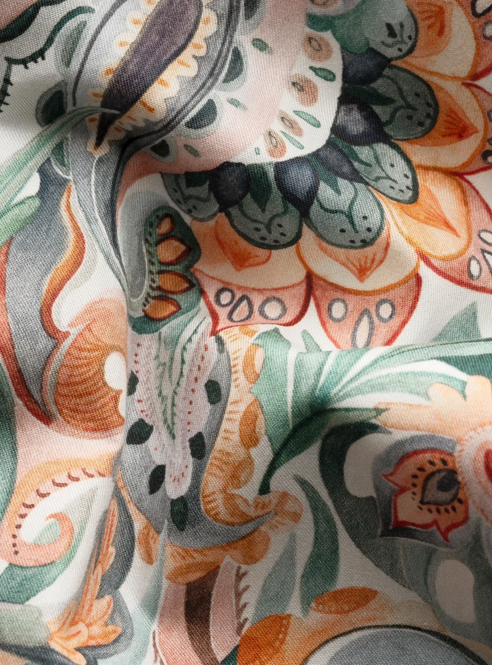 Eton Green Parrot Motif Signature Twill Shirt