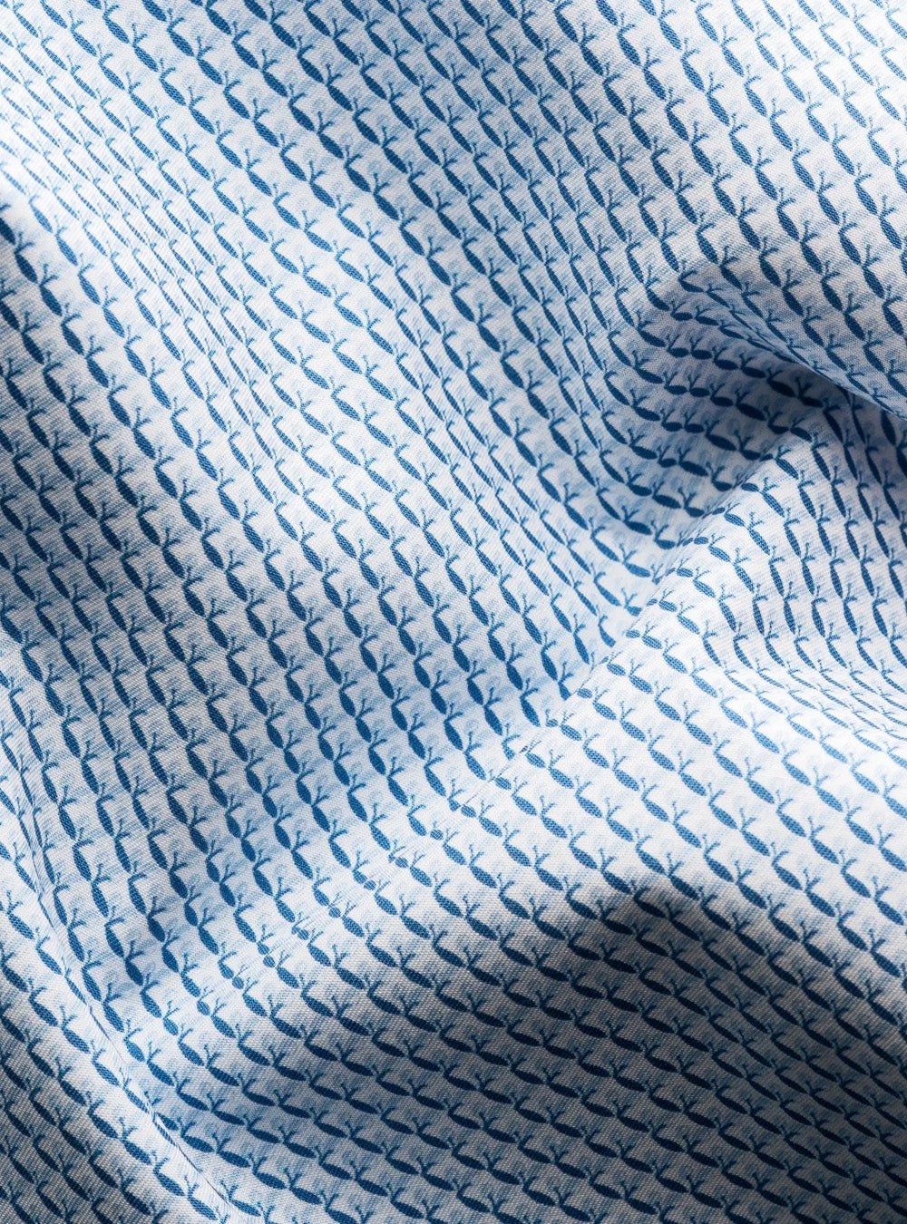 Eton Light Blue Micro Print Fine Twill Shirt