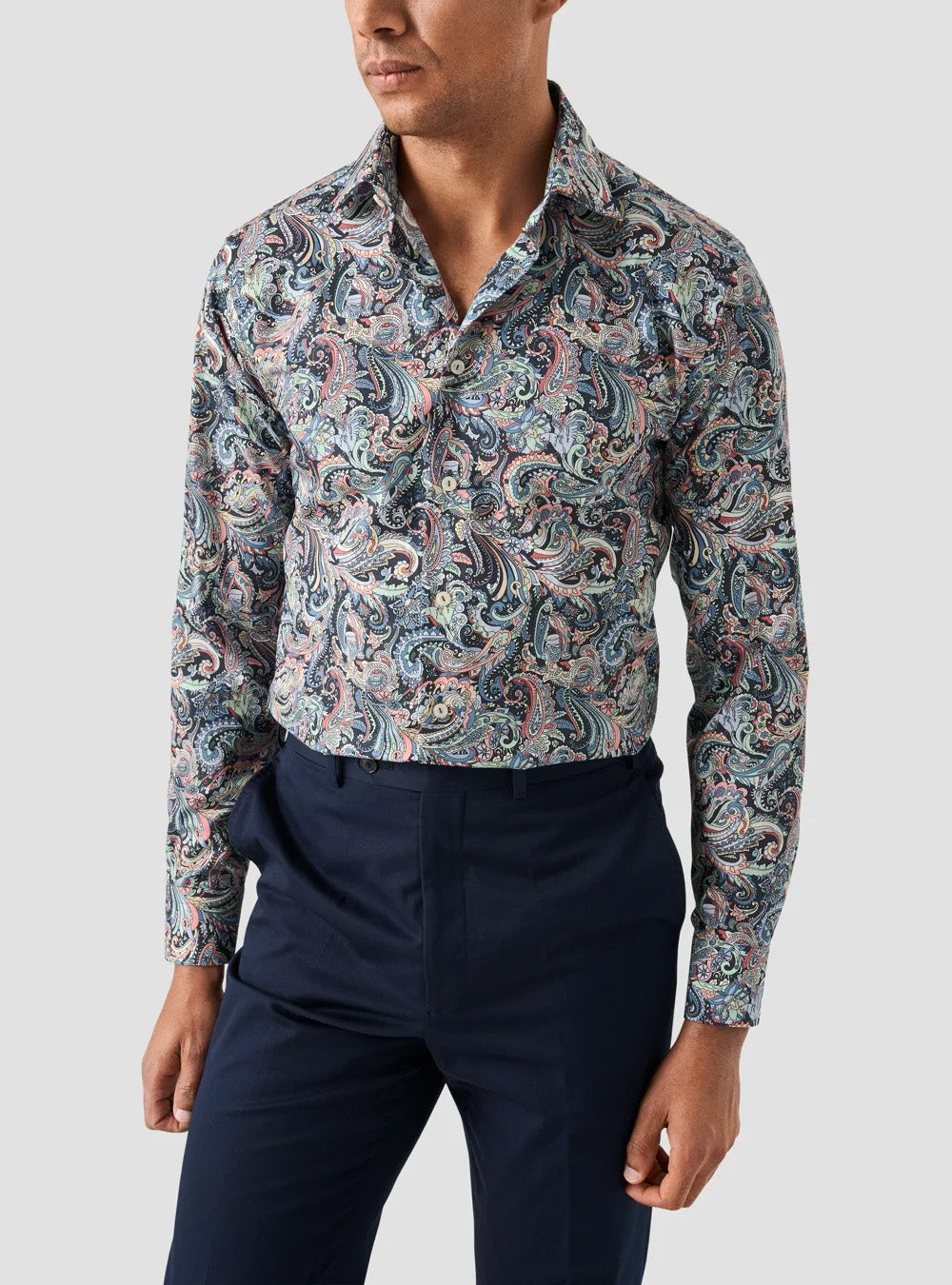 Eton Multi-Coloured Paisley Signature Twill Shirt