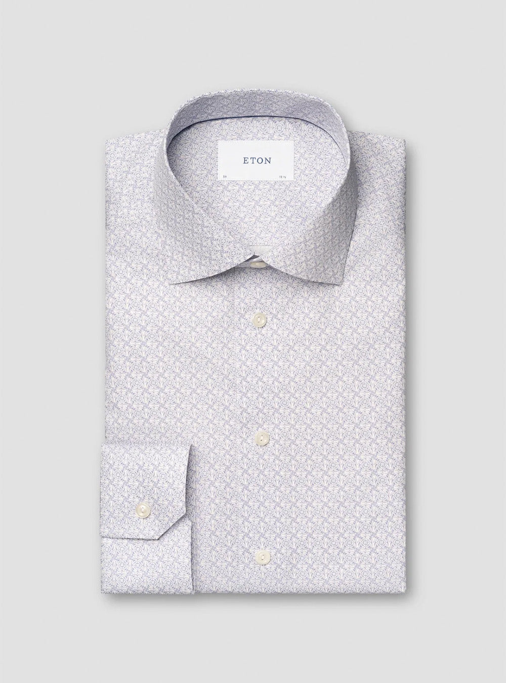 Eton Pink Geometric Signature Twill Shirt
