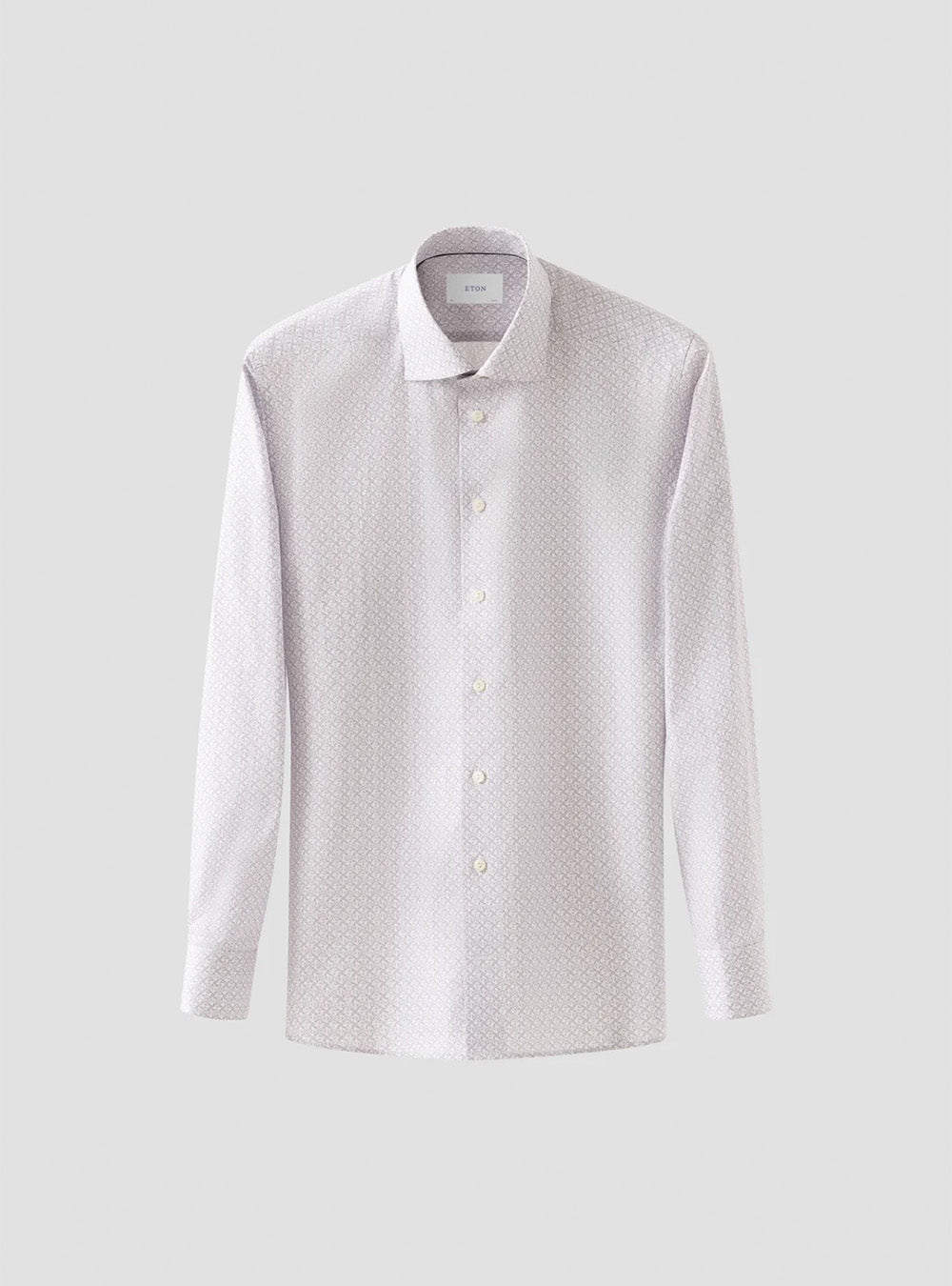 Eton Pink Geometric Signature Twill Shirt