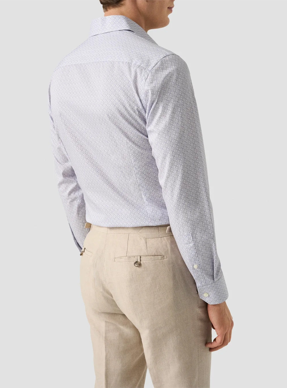 Eton Pink Geometric Signature Twill Shirt