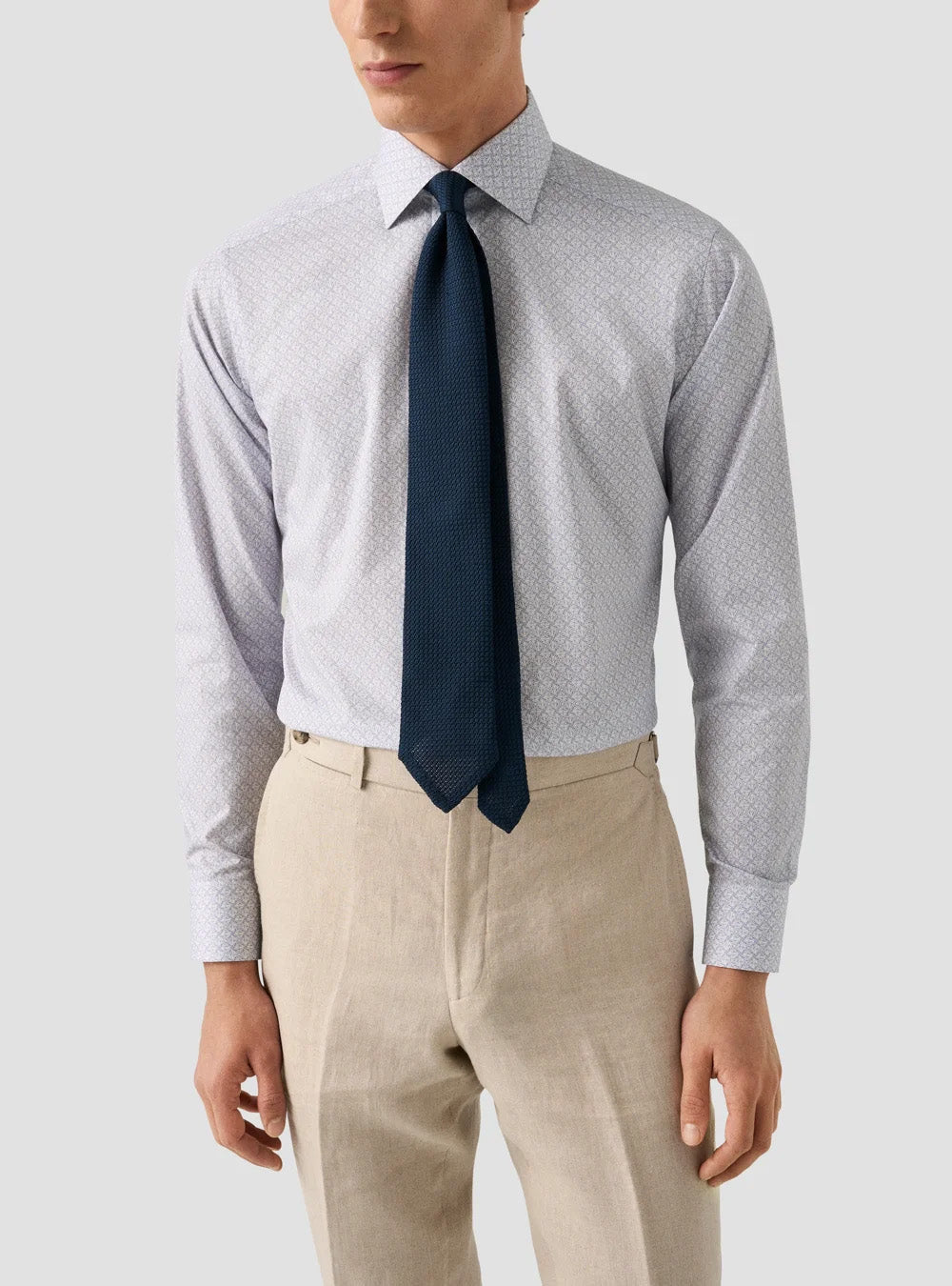 Eton Pink Geometric Signature Twill Shirt
