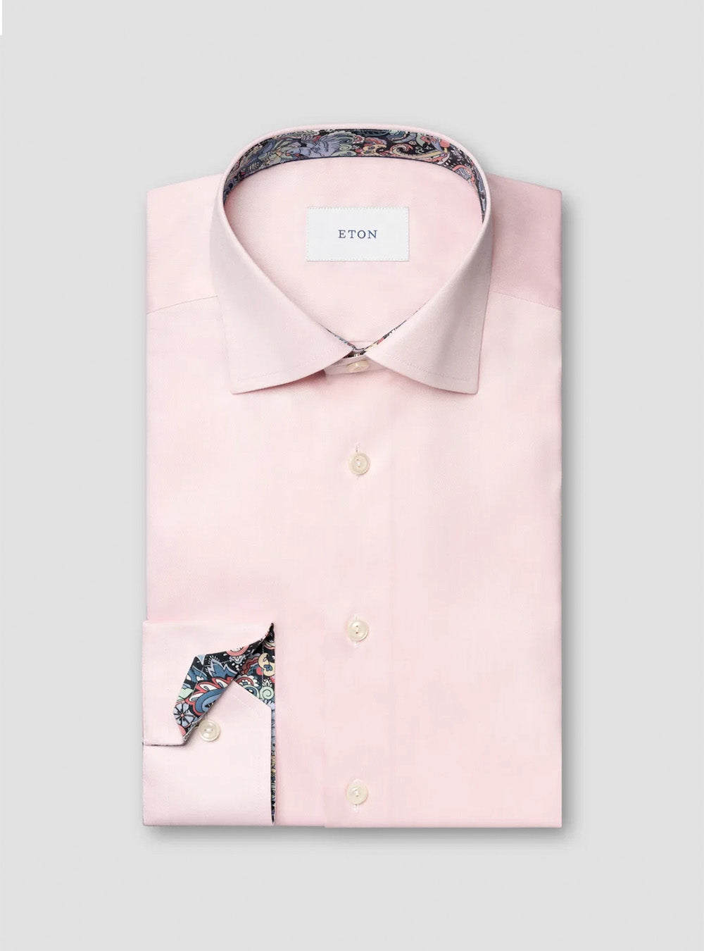 Eton Red Signature Twill Paisley Effect Shirt