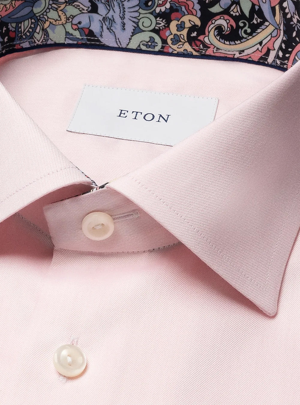 Eton Red Signature Twill Paisley Effect Shirt