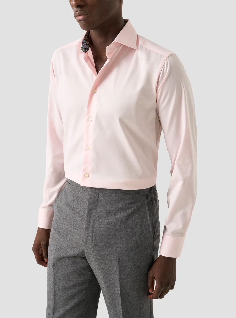 Eton Red Signature Twill Paisley Effect Shirt