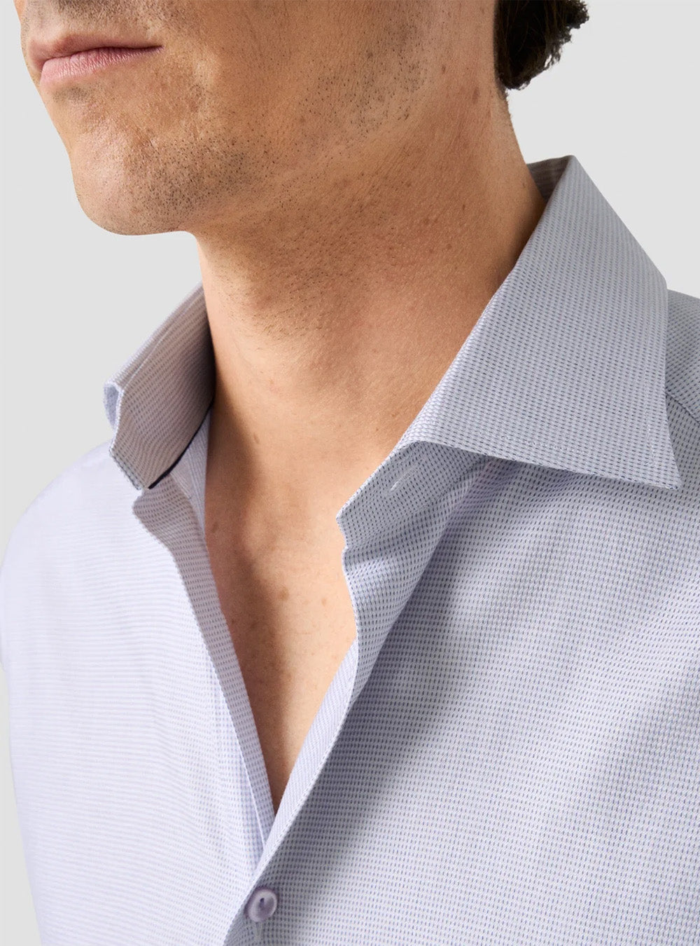 Eton Pink Semi Solid Dobby Shirt