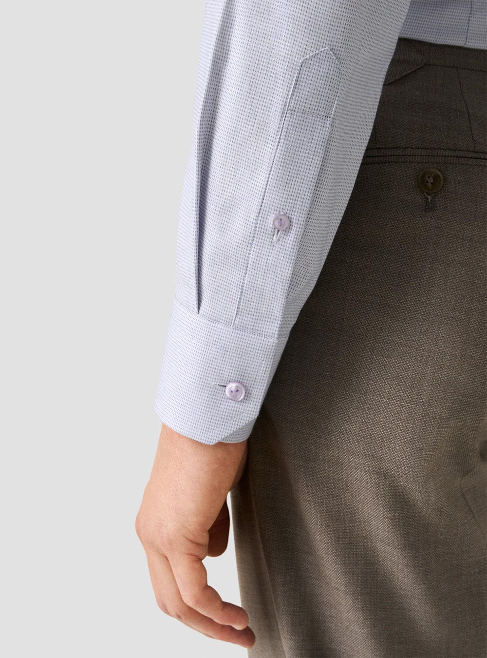 Eton Pink Semi Solid Dobby Shirt