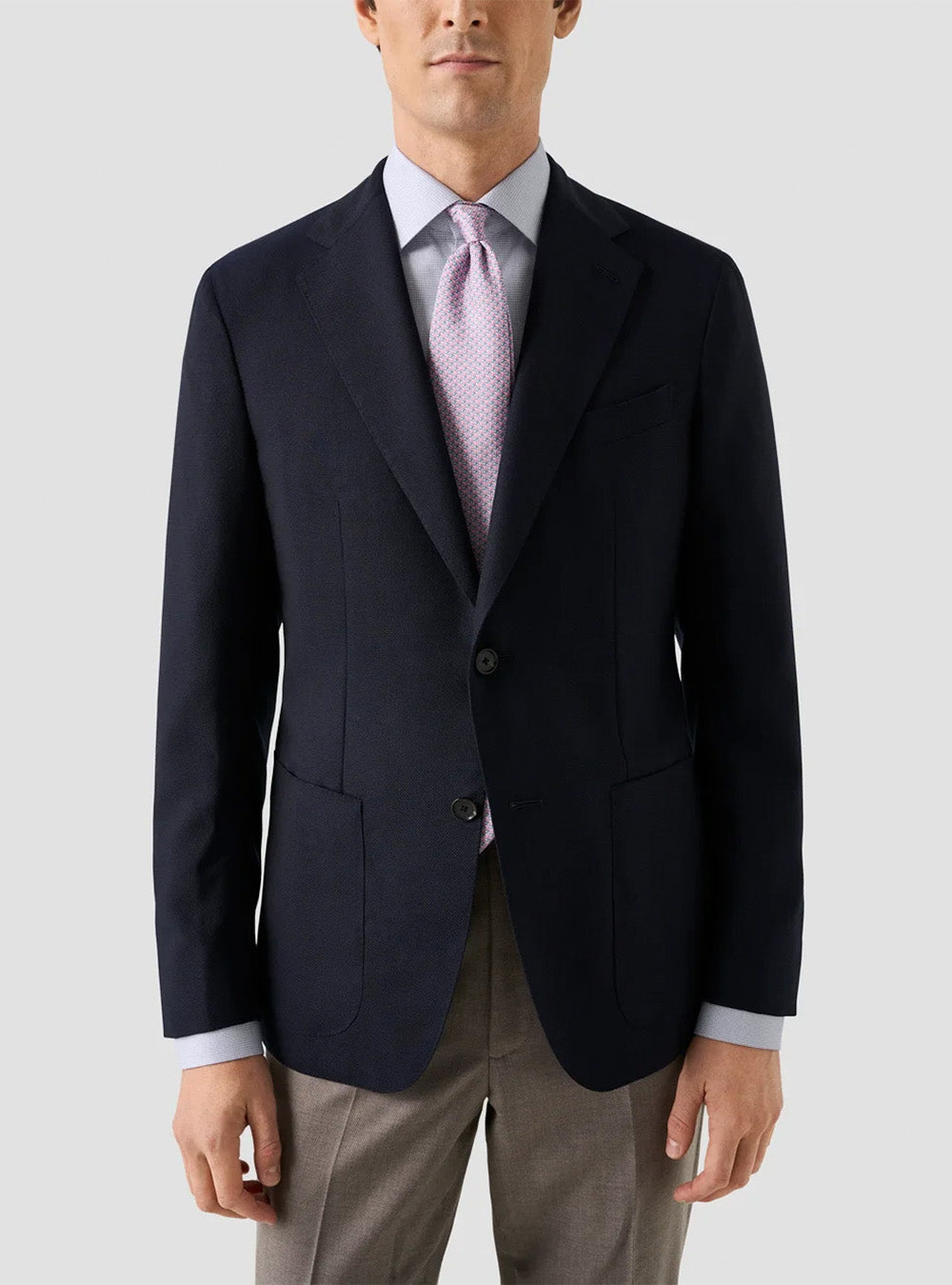 Eton Pink Semi Solid Dobby Shirt