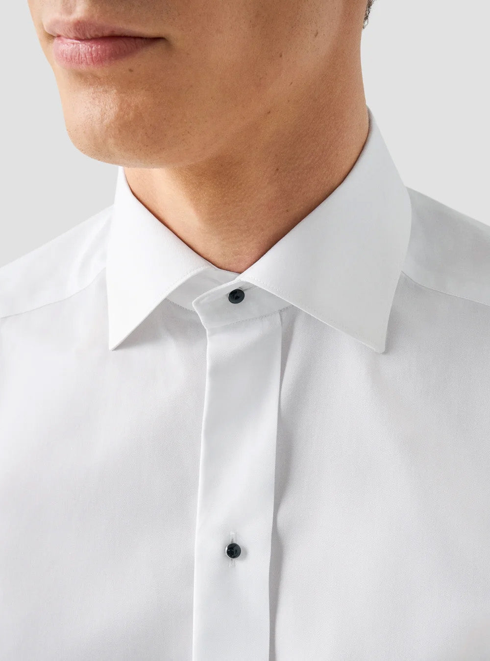 Eton White Solid Elevated Twill Shirt