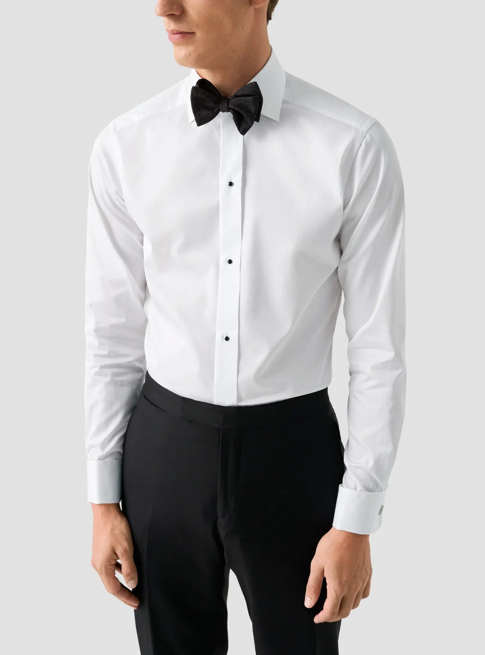 Eton White Solid Elevated Twill Shirt