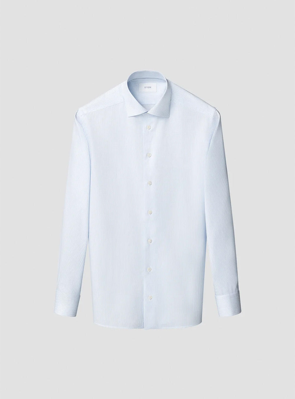 Eton Light Blue Striped Cotton TENCEL™  Lyocell Shirt