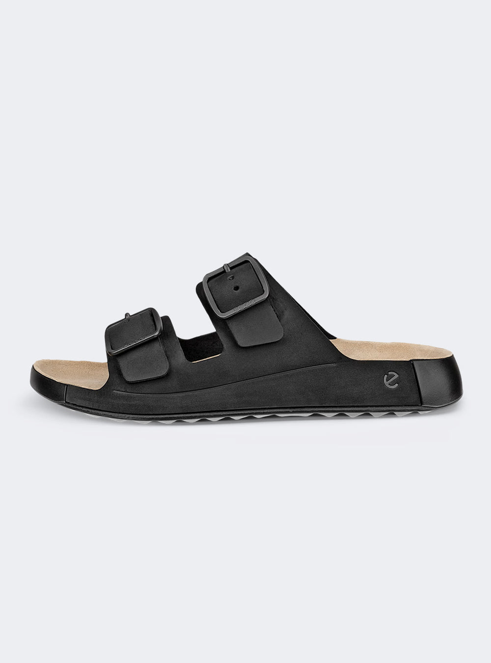 ECCO Cozmo Men's Leather Two Strap Sandal - Black