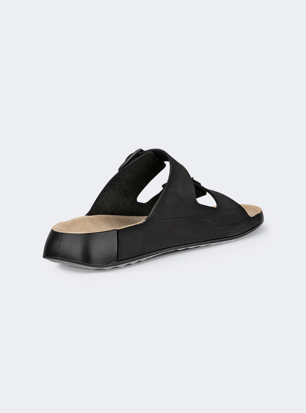 ECCO Cozmo Men's Leather Two Strap Sandal - Black