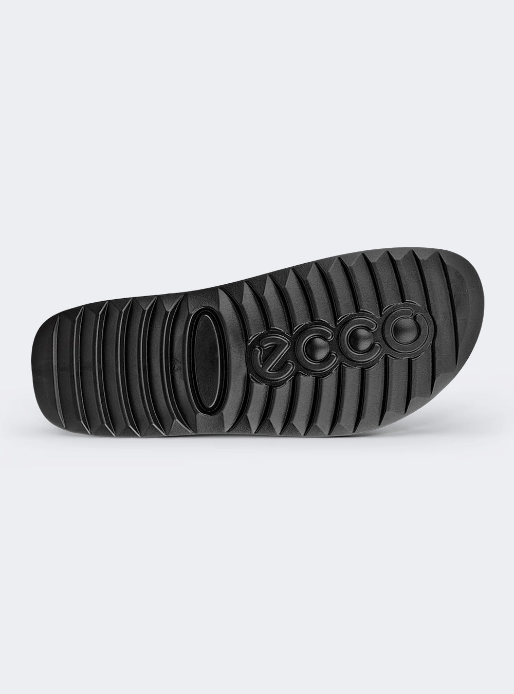ECCO Cozmo Men's Leather Two Strap Sandal - Black