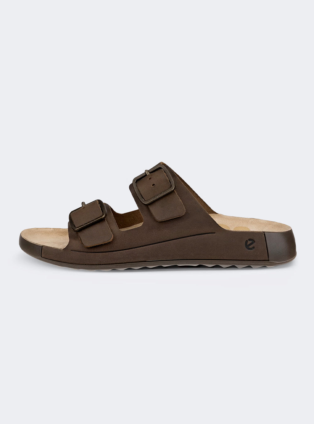 ECCO Cozmo Men's Leather Two Strap Sandal - Nutmeg