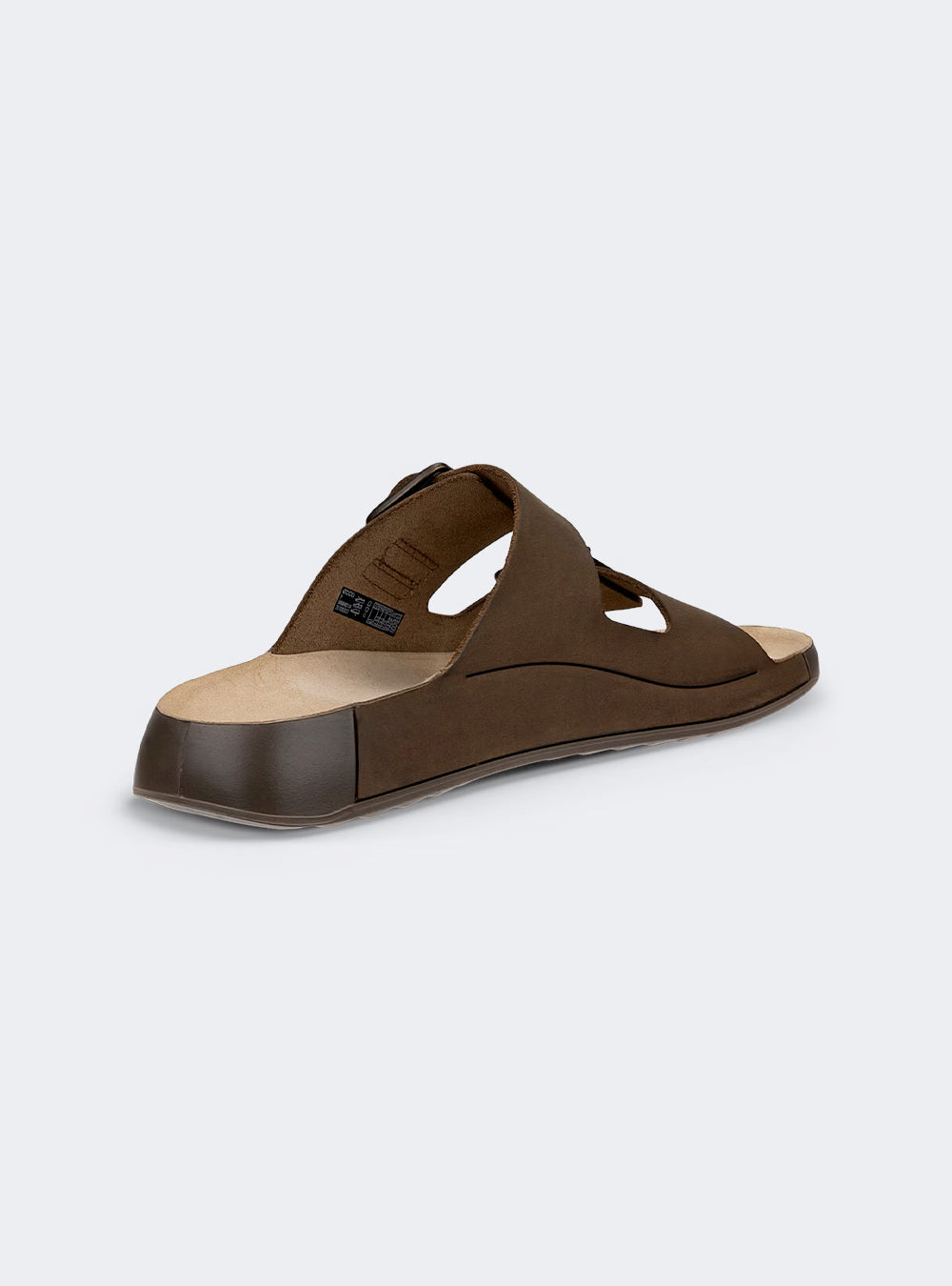 ECCO Cozmo Men's Leather Two Strap Sandal - Nutmeg