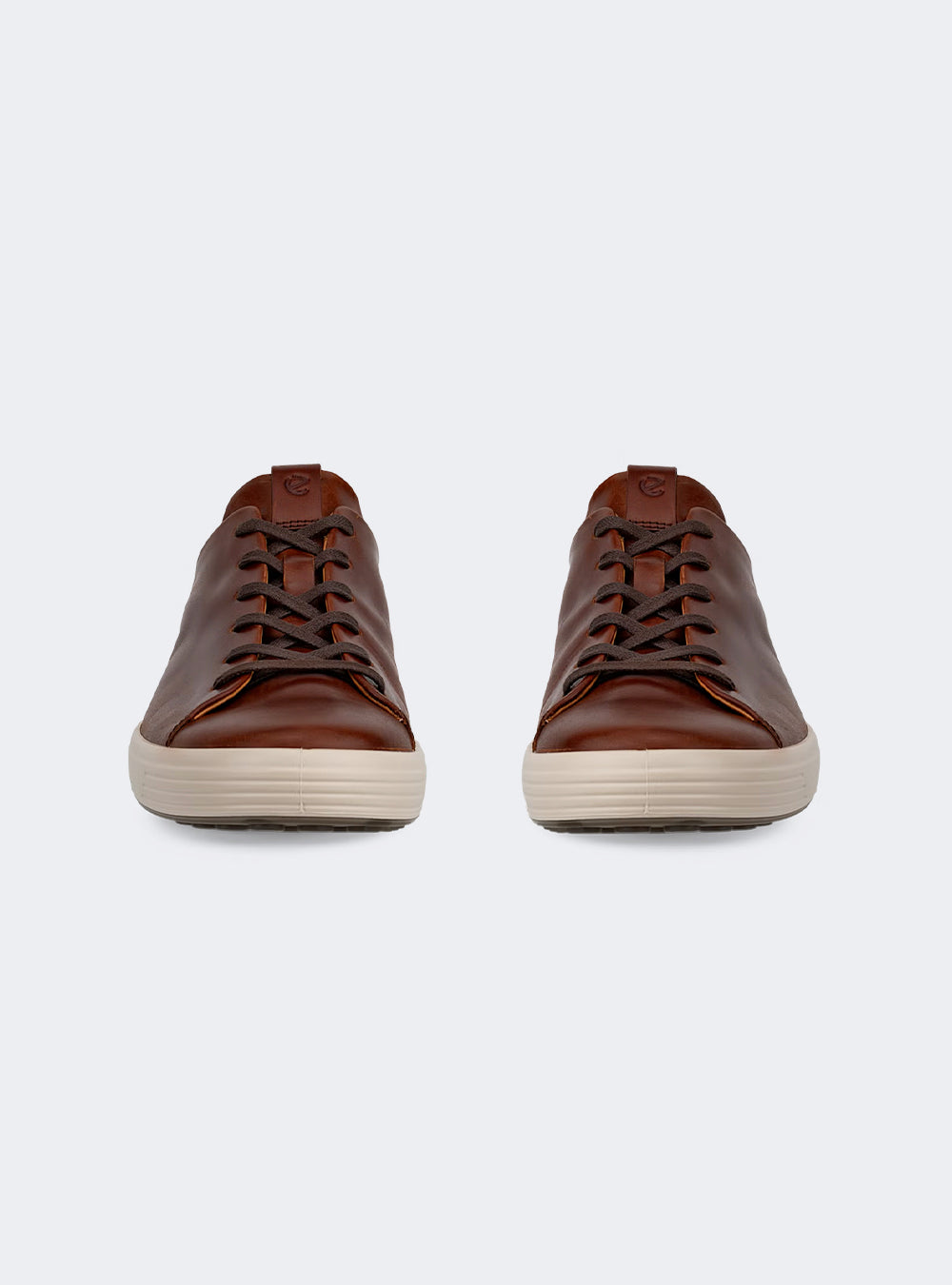 ECCO Soft 7 Men's Leather Lace-Up Shoe - Cognac