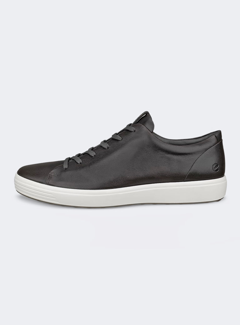 ECCO Soft 7 Men's Leather Lace-Up Shoe - Magnet