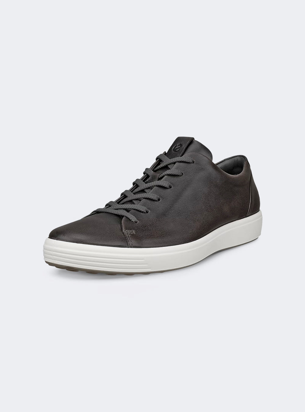 ECCO Soft 7 Men's Leather Lace-Up Shoe - Magnet