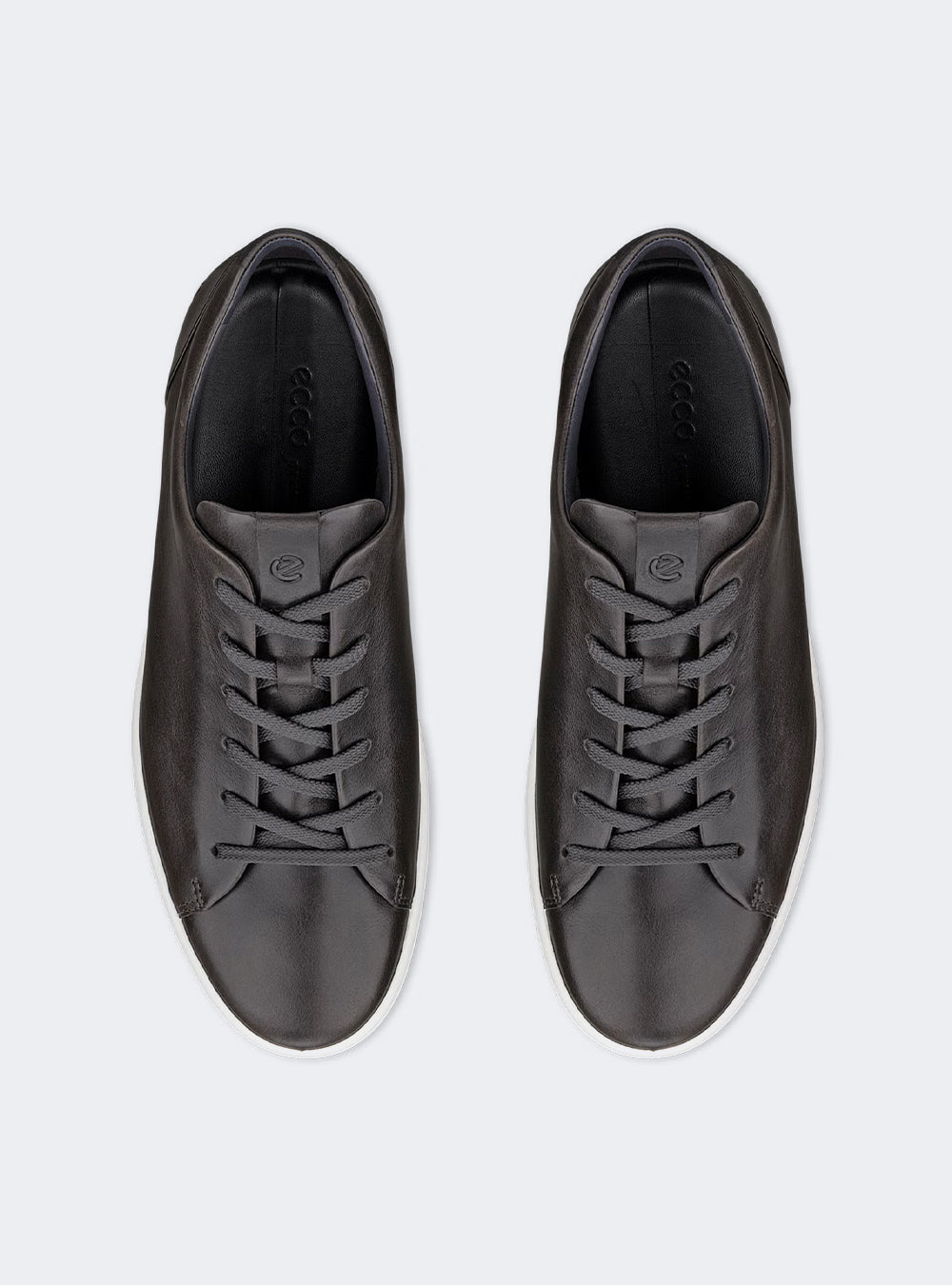 ECCO Soft 7 Men's Leather Lace-Up Shoe - Magnet