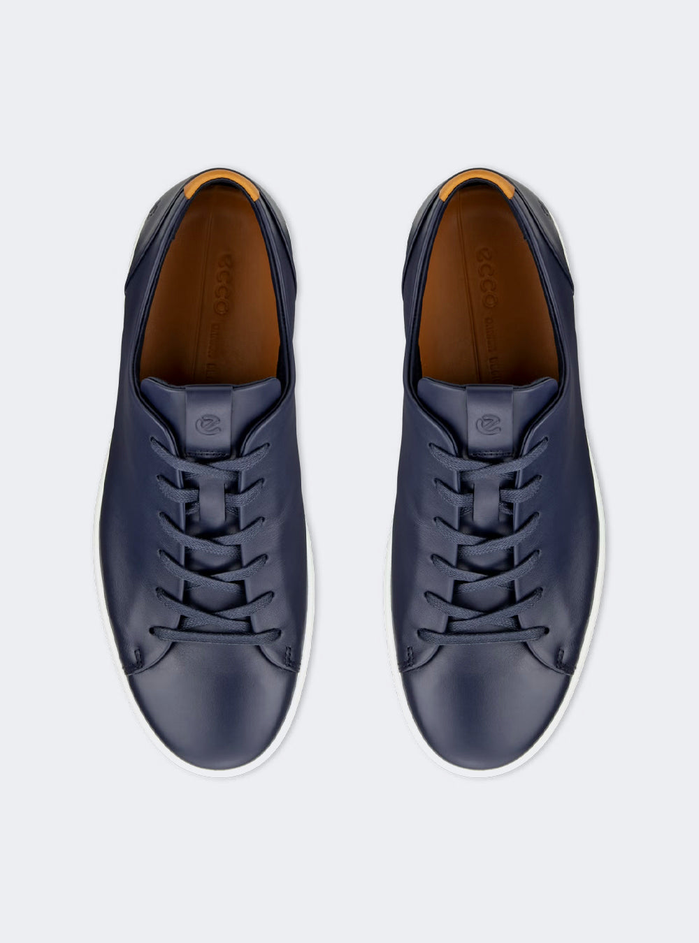 ECCO Soft 7 Men's Leather Lace-Up Shoe - Marine