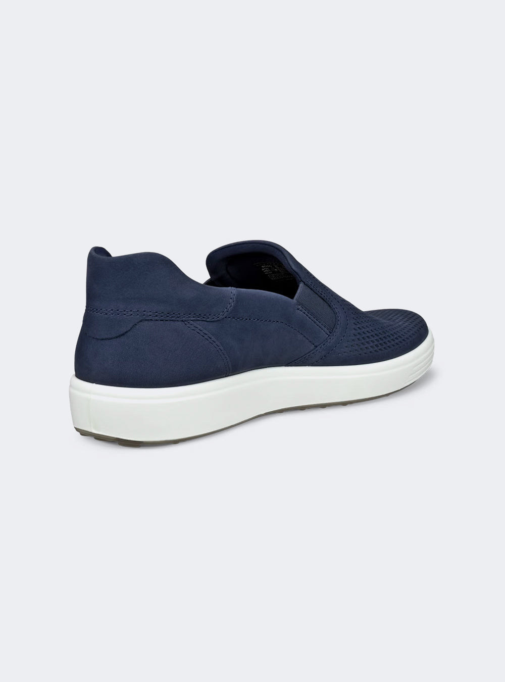 ECCO Soft 7 Men's Nubuck Slip-In Shoe - Marine
