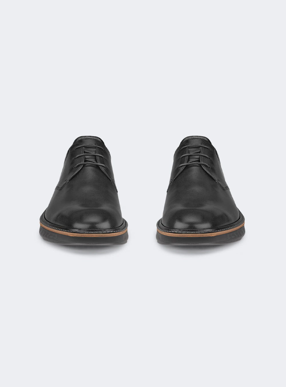 ECCO St.1 Hybrid Men's Leather Derby Plain-Toe Shoe - Black