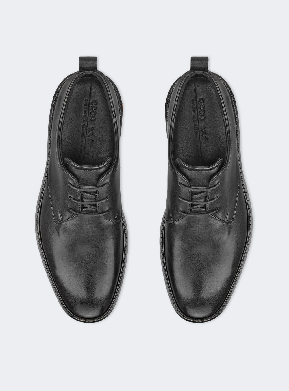 ECCO St.1 Hybrid Men's Leather Derby Plain-Toe Shoe - Black