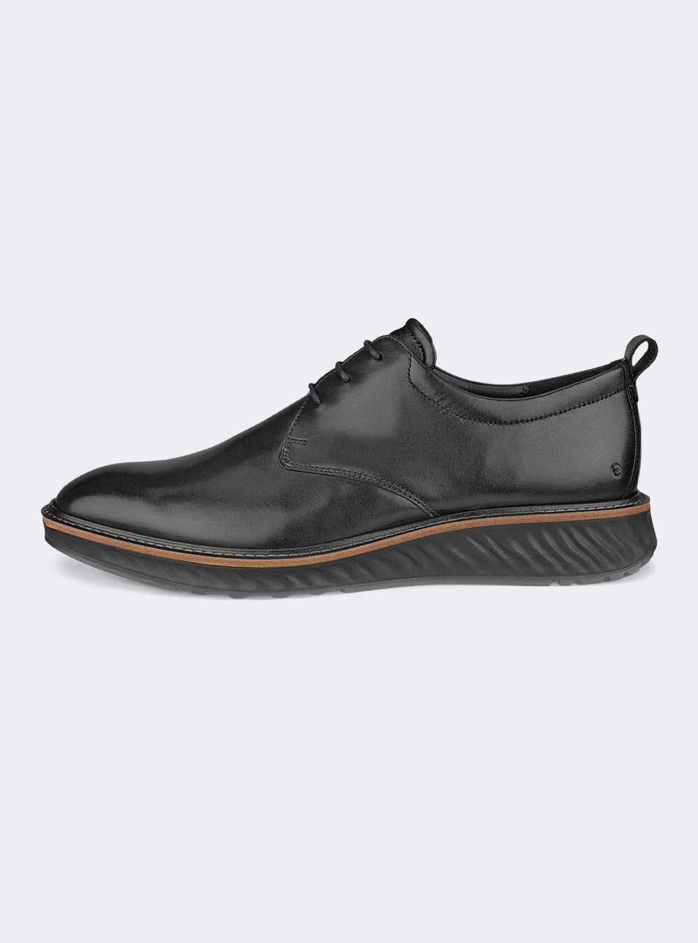 ECCO St.1 Hybrid Men's Leather Derby Plain-Toe Shoe - Black