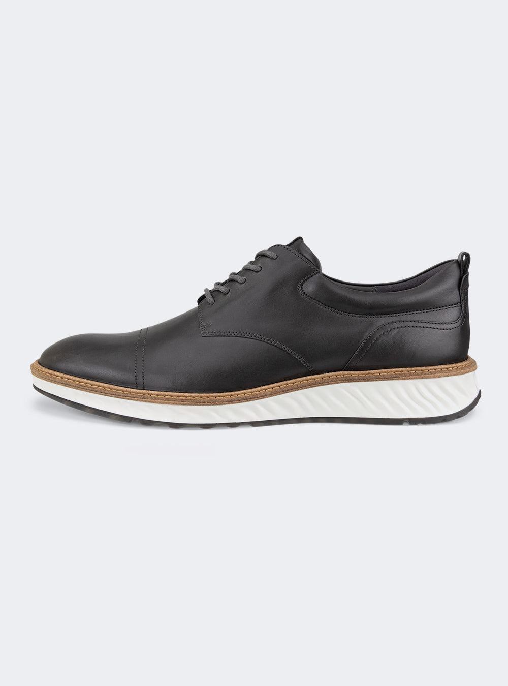ECCO St.1 Hybrid Men's Leather Toe-Cap Derby Shoe - Titanium