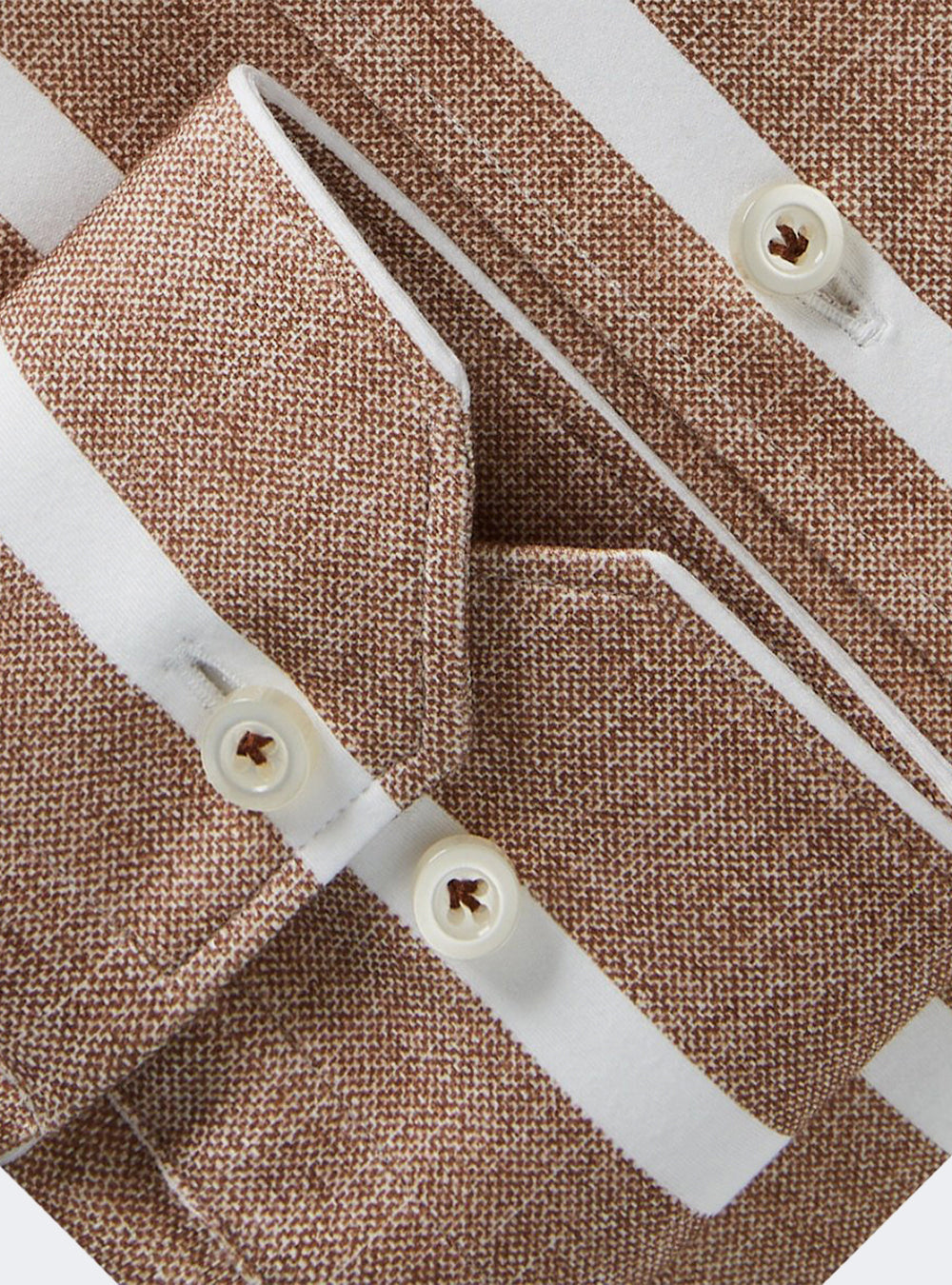 Emanuel Berg Byron, Brown Bold Striped 4Flex Shirt